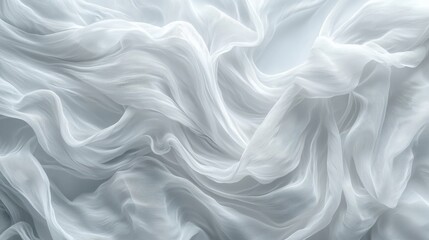 Obraz premium Elegant White Wave Textures on Soft Background