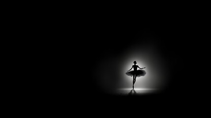 Elegant Ballerina Twirling in the Spotlight
