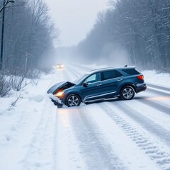 snow covered car