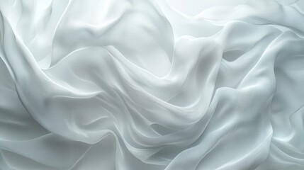 Obraz premium Translucent White Wave Pattern on Pure Background