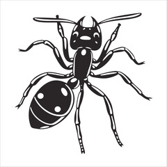 Ant sihouette vector desing es