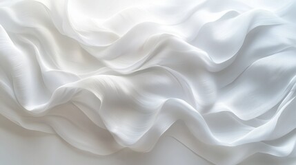 Obraz premium Elegant White Waves on a Light Background