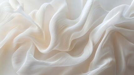 Obraz premium Soft White Flowing Waves on Subtle Background