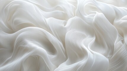 Obraz premium Light White Fabric with Subtle Wave Design