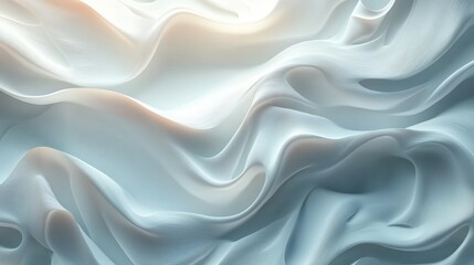 Fototapeta premium Smooth White Waves on Soft Background