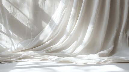 Soft White Fabric on Clean Background