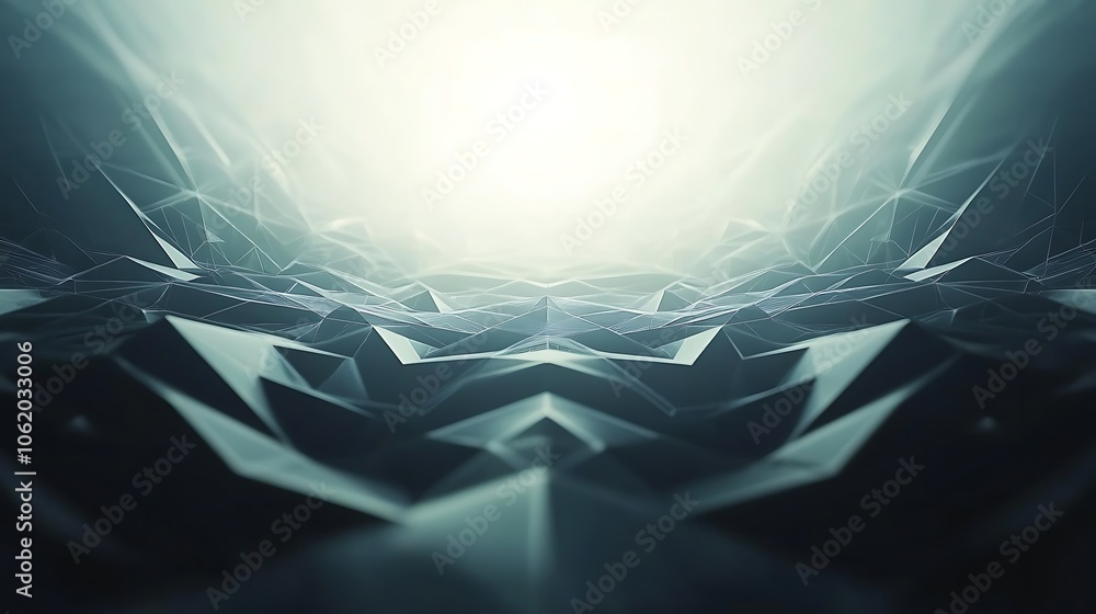 Sticker dynamic geometric background with light effects