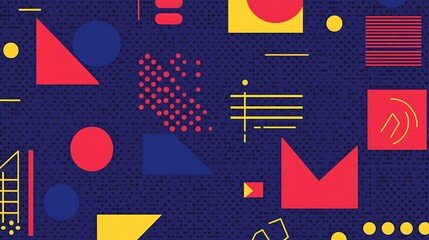 Obraz premium Dynamic Colorful Geometric Wallpaper Design