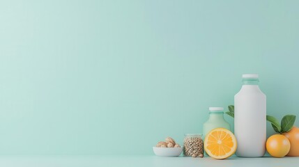 Healthy lifestyle steps, wellness plan for chronic conditions, 3D illustration