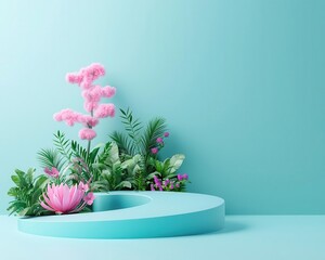 Chronic illness symbol, wellness path with challenges, 3D illustration