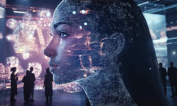 Digital Woman:  AI, futuristic art, and human evolution