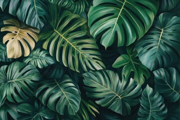 Nature-inspired art. Vibrant tropical motifs. Rainforest and jungle inspirations. Palm leaves, monstera, taro, banana foliage. Custom illustrations for textiles, stationery, wallpaper, and journals