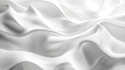 Fototapeta premium Elegant Flowing White Fabric Background