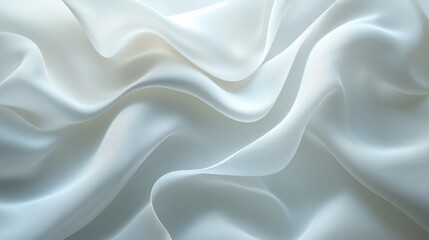 Fototapeta premium Smooth Minimalist Waves on White Background