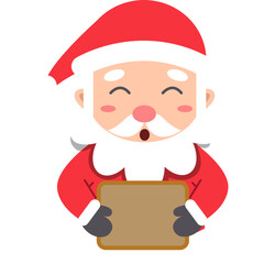 Cute santa claus cartoon vector illustration