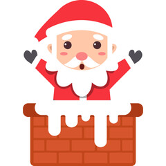 Cute santa claus cartoon vector illustration