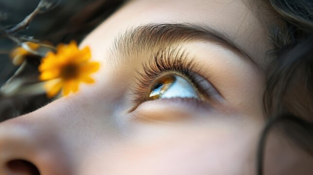 Nostalgic smile with softened gaze, eyes looking away, capturing bittersweet memories and reflection