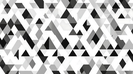 Monochrome Triangle Pattern for Modern Wallpaper Design
