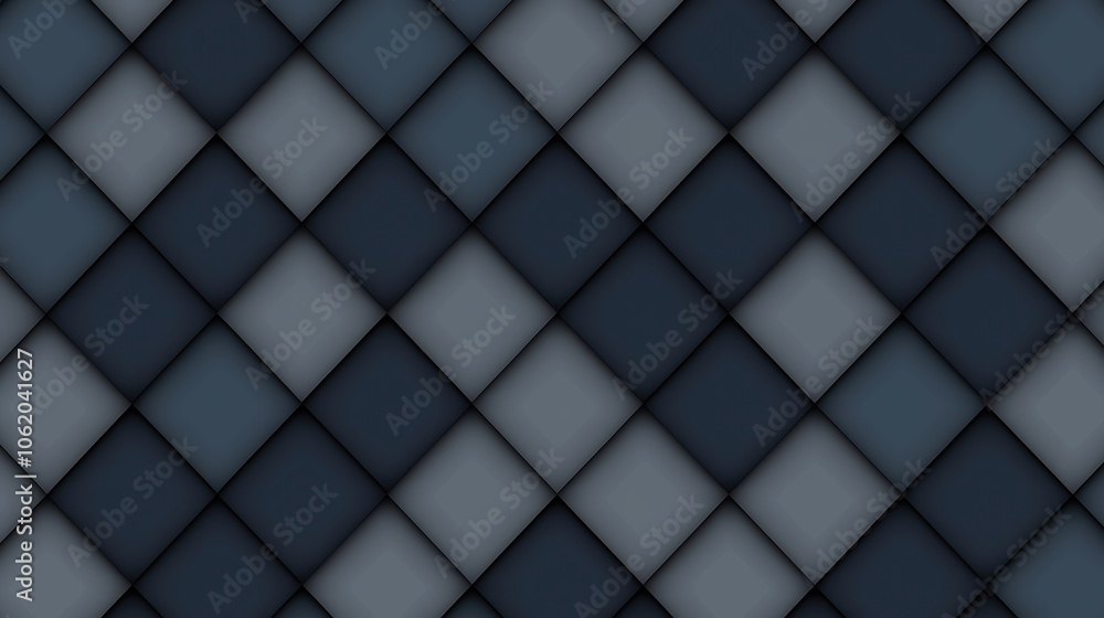 Poster blue and gray patterned background with squares of different sizes. the squares are arranged in a wa