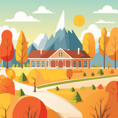 Autumn Flat Illustration