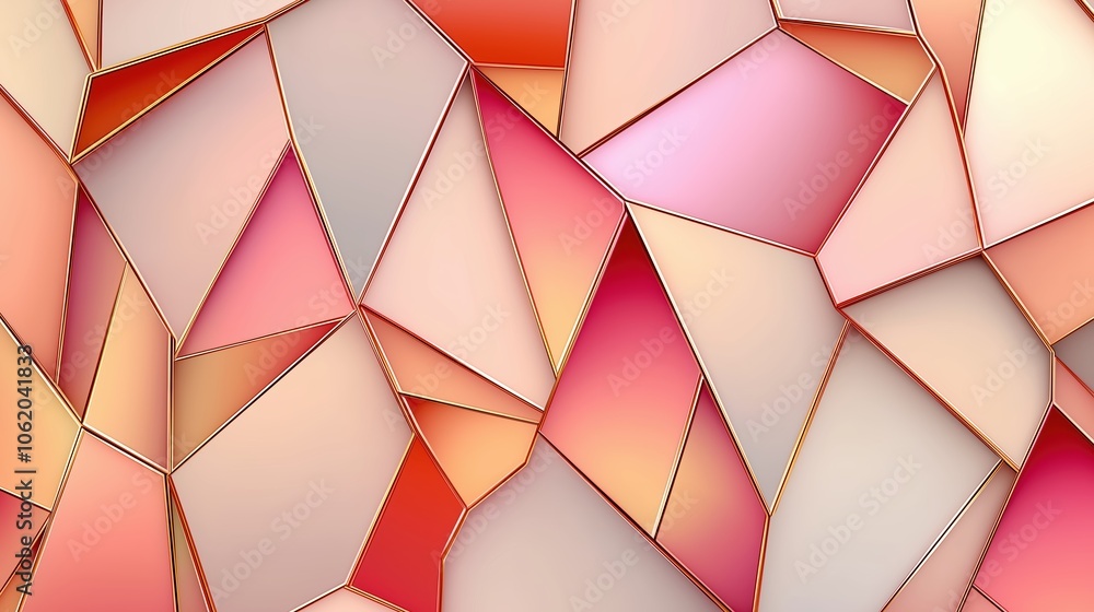 Aufkleber colorful abstract design made up of many small triangles. the design is made up of different shades 