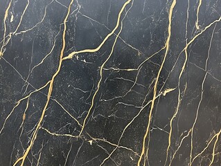 Elegant black marble with golden veins.