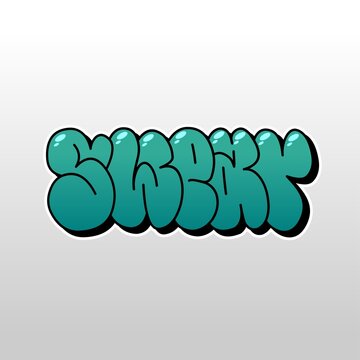 GRAFFITI DIGITAL VECTOR BOMBING THROW UP STOCK
