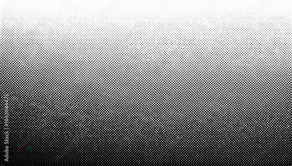 Poster Abstract Halftone Pattern Background with Gradual Gradient Effect from Light to Dark, Ideal for Pop Art, Graphic Design, and Retro Inspired Visuals in Advertising and Print Media