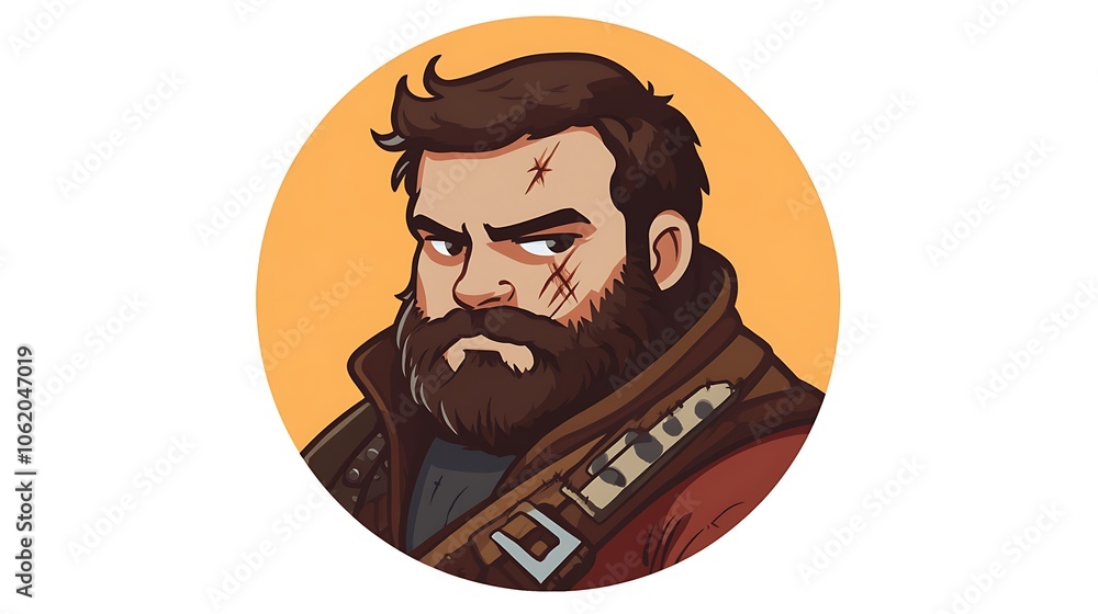 Poster round profile image of a fictional character