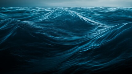 Abstract modern blue wave fluid background