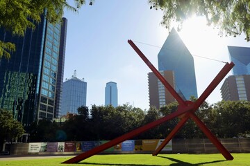 The lovely Dallas downtown cityscape 