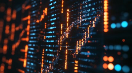 Obraz premium Business analysis big data screen and ai economic tech