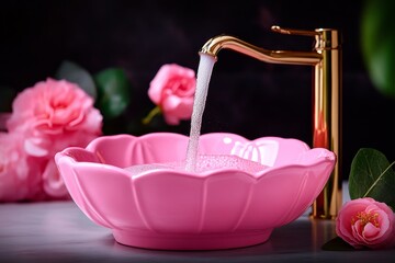 Retro-inspired drain with soft colors and gentle water flow, capturing the timeless and simple beauty of utility in design, symbolizing practicality and tradition