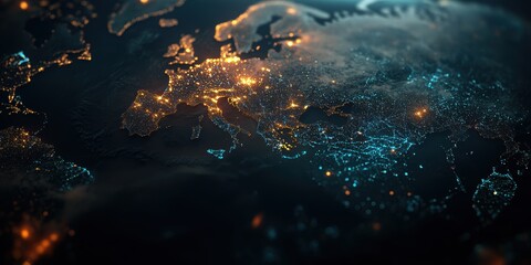 Europe Night Lights.