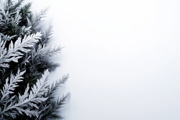 Obraz premium Simple line drawing of frost creeping up the side of a glass pane, capturing the organic and intricate touch of frost in a minimalist style, symbolizing grace and simplicity