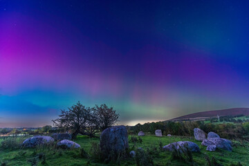 Northern lights of the 10/10/2024 at Athgreany Stone Circle 