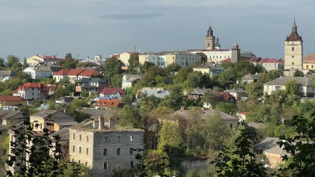 General view of old town in Kamianets-Podilskyi, Ukraine