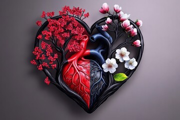 Watercolor illustration of a hand-drawn heart with subtle colors, capturing the innocent and soft feeling of young love, symbolizing simplicity and purity