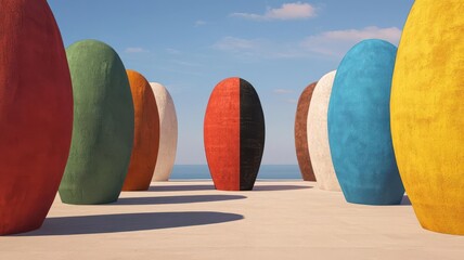 3D model of a community art gallery showcasing artwork made by local artists, Community art exhibit, Creative and inclusive