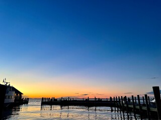 Fire Island New York Sunset at the docks