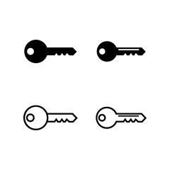 Keys icon vector set