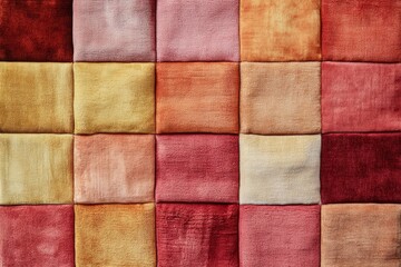 Fototapeta premium Square fabric abstract background in red tones