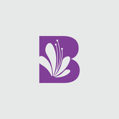 Butterfly With Letter B Beauty Care Logo
