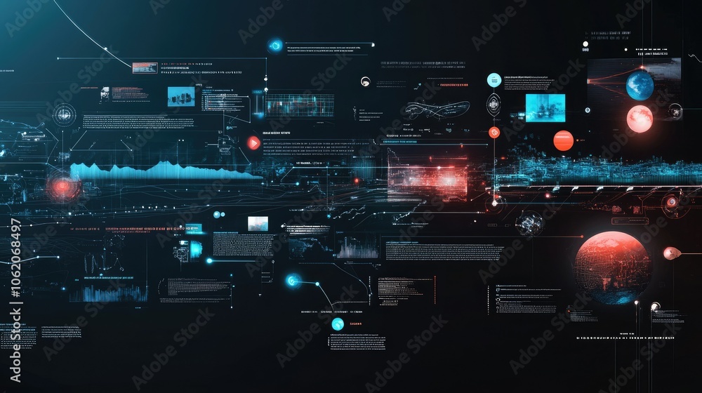 Poster a detailed interactive graphic displaying a timeline of video editing features, illustrating the jou