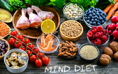 Food products representing the MIND diet