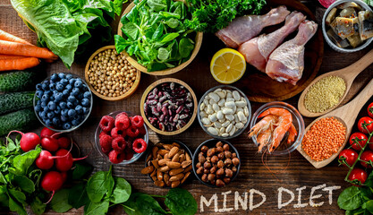 Food products representing the MIND diet