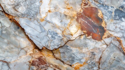 Obraz premium A top-down view of an earthy marble surface, showcasing the intricate patterns and textures.