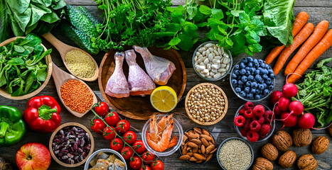 Food products representing the MIND diet