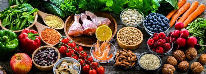 Food products representing the MIND diet