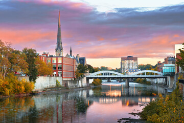 Obraz premium Cambridge, Ontario, Canada at Dawn
